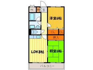 ｲｰｽﾄﾋﾙ長田の物件間取画像